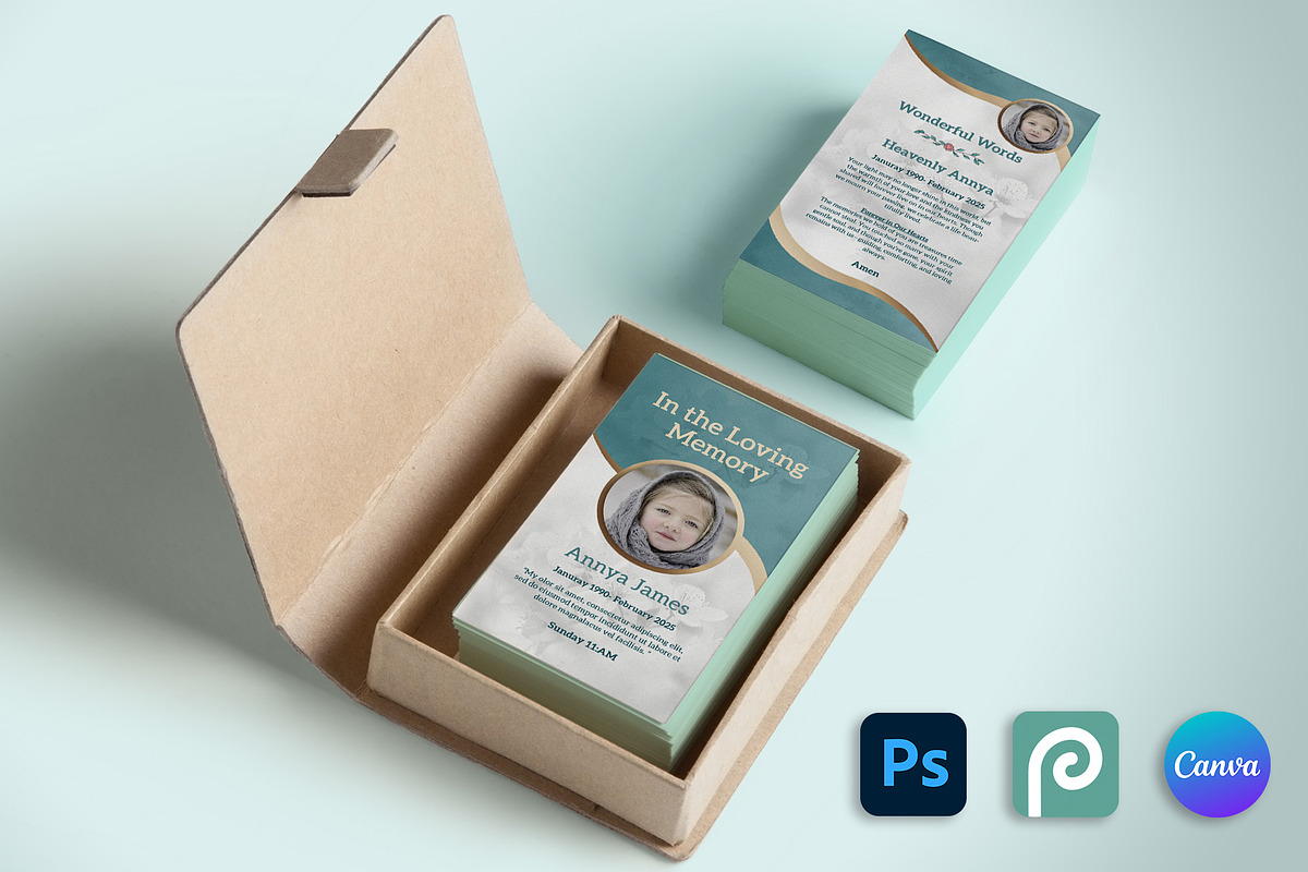 Funeral Prayer Card Template, a Marketing Template by Psd Templates (Photo 3 of 3)