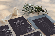 Dark wedding stationery suite, an Invitation Template by R Whitehurst Design (Thumbnail 2 of 3)
