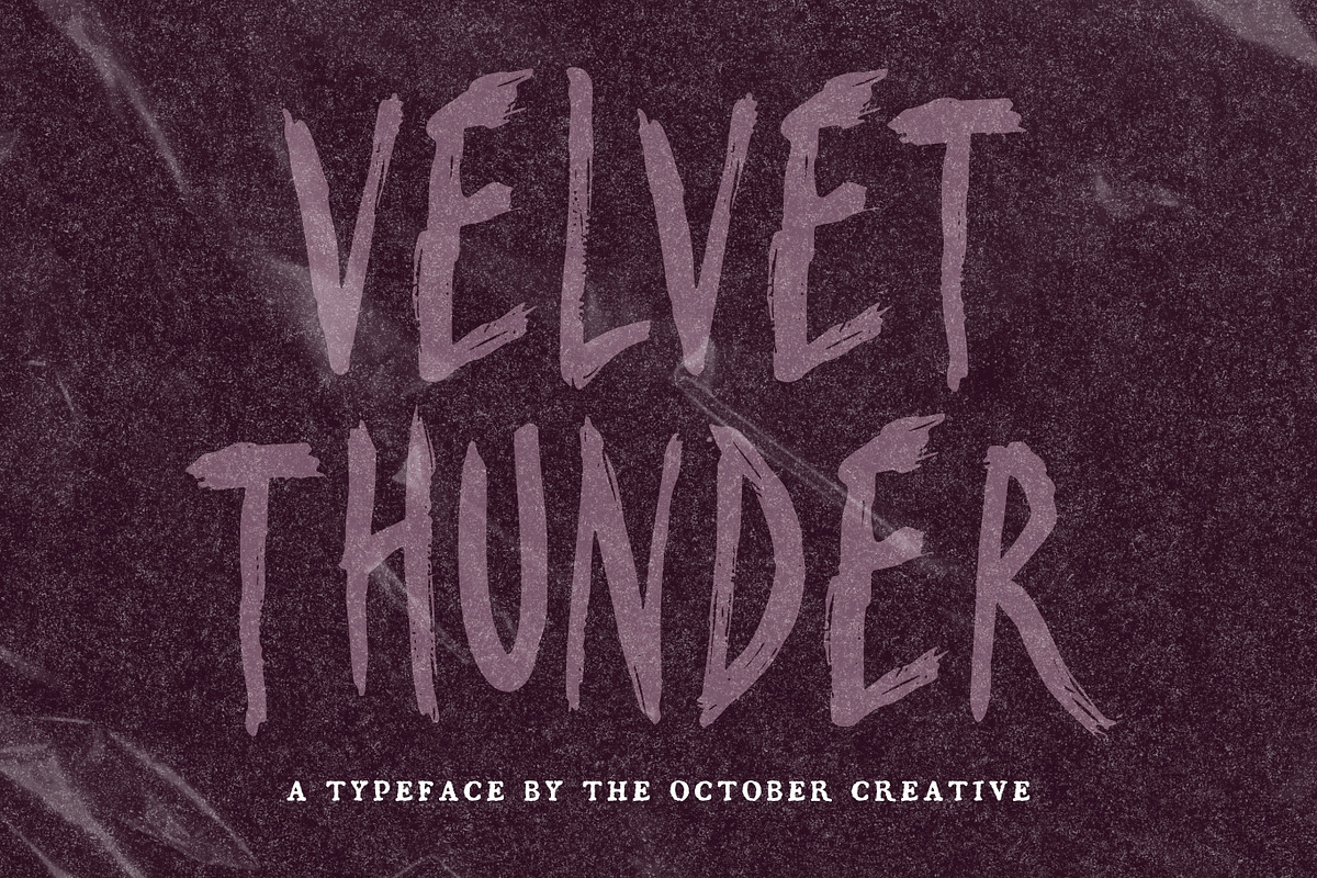 Velvet Thunder Dry Brush Font, a Handwritten Font by The October Creative (Photo 1 of 8)