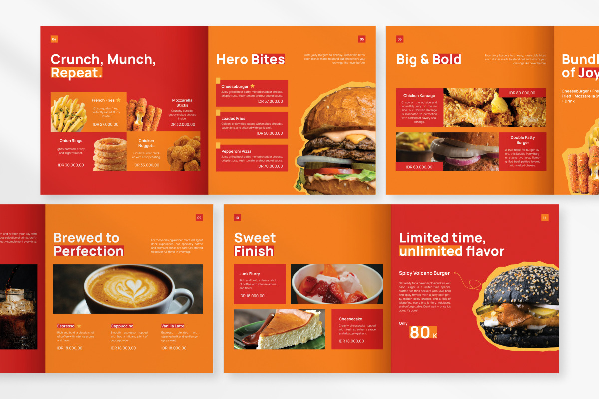 Square Restaurant Menu Brochure V1, a Brochure Template by productype1 (Photo 6 of 6)