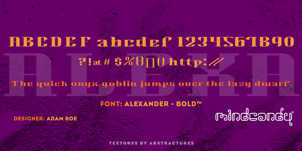 Alexander™, a Slab Serif Font by MINDCANDY (Photo 5 of 6)