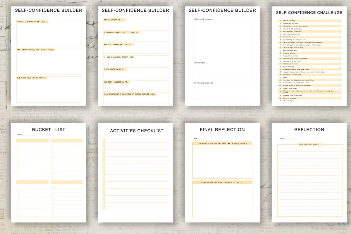 Printable Self Confidence Planner, a Stationery Template by Design House (Photo 4 of 9)