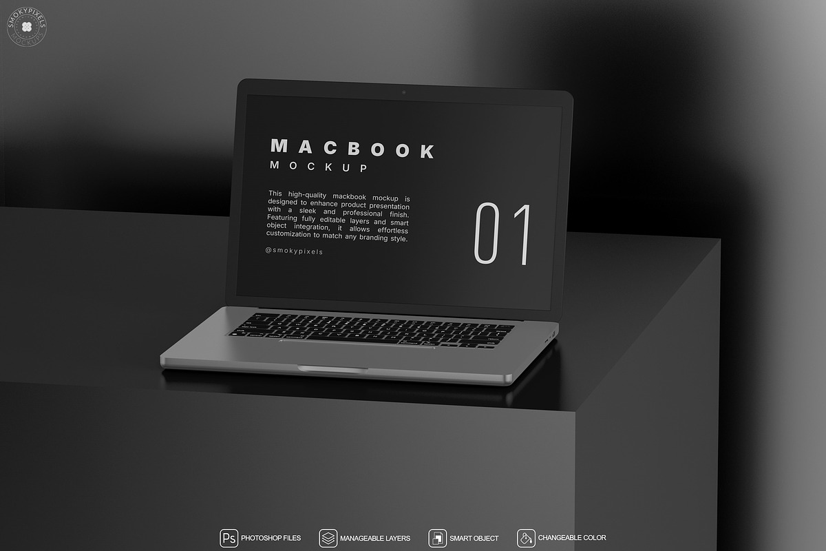 MacBook Mockups Set, a Mac Mockup by SmokyPixels (Photo 2 of 6)
