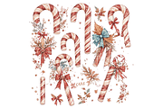 watercolor Christmas candy cane, a Seasonal Illustration by Creative design (Thumbnail 5 of 7)