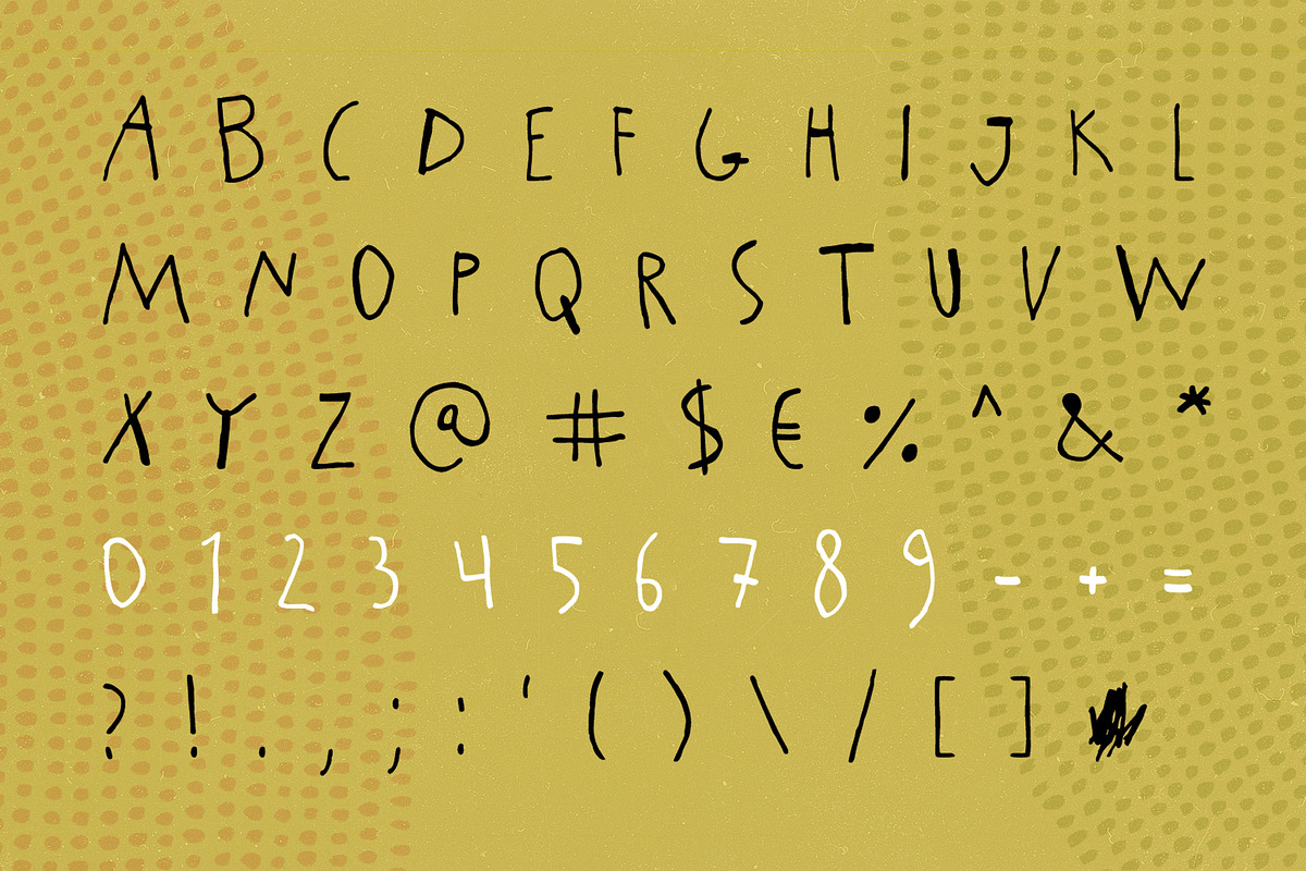 Handwritten careless font. preview 5