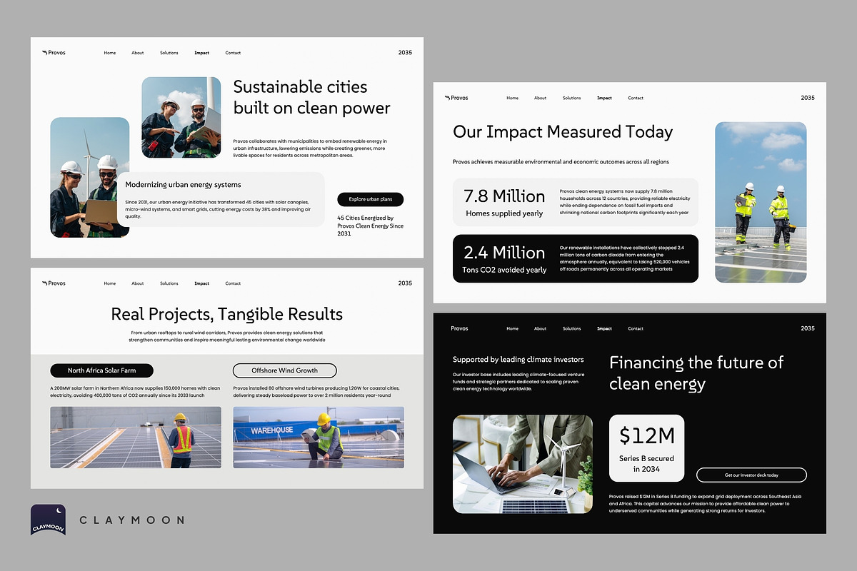 Provos - Clean Energy Pitch Deck, a Presentation Template by Claymoon Lab (Photo 6 of 7)