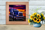 Template art, Semi Truck, a Poster Template by Boho Pixel Dust (Thumbnail 6 of 6)