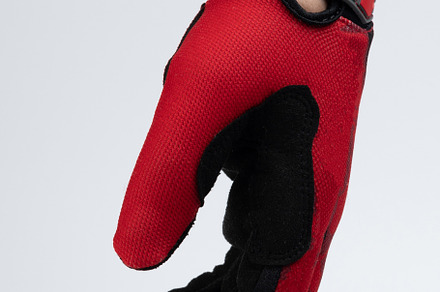 Hand in red glove