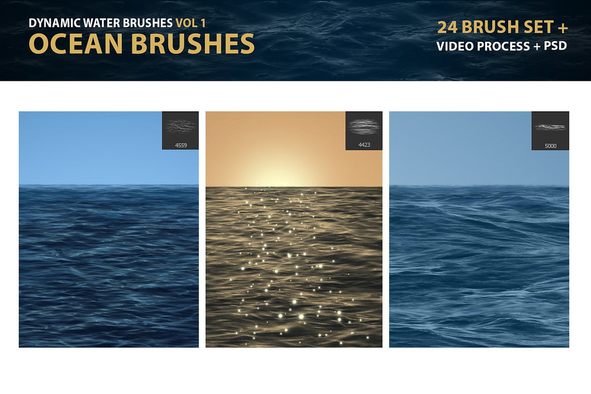 Dynamic Ocean Photoshop Brushes, a Brush Add-On by Mohamed Saber (Photo 3 of 7)