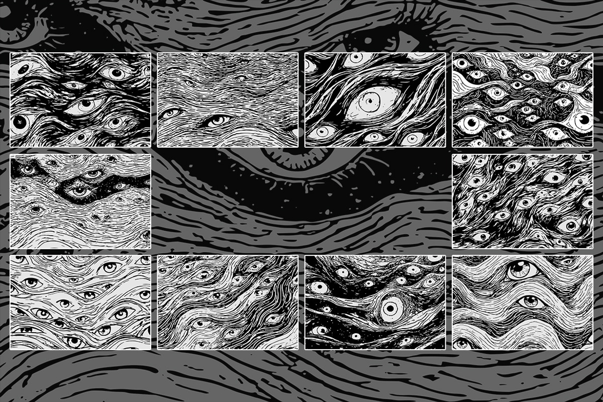 Mystical Eyes Vector Backgrounds, a Background Graphic by Partikusi Design (Photo 3 of 3)