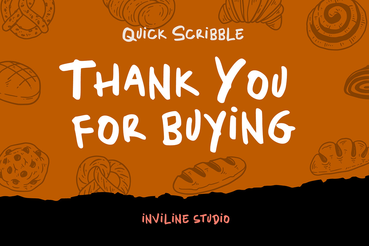 Quick Scribble - Food Base Font, a Handwritten Font by Inviline.co (Photo 11 of 12)