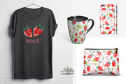 Strawberry watercolor design, an Illustration by BrushArtDesigns (Thumbnail 4 of 7)