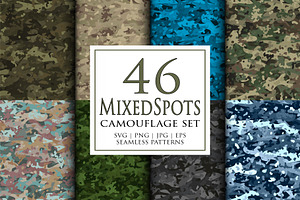 Mixed camouflage uniform patterns