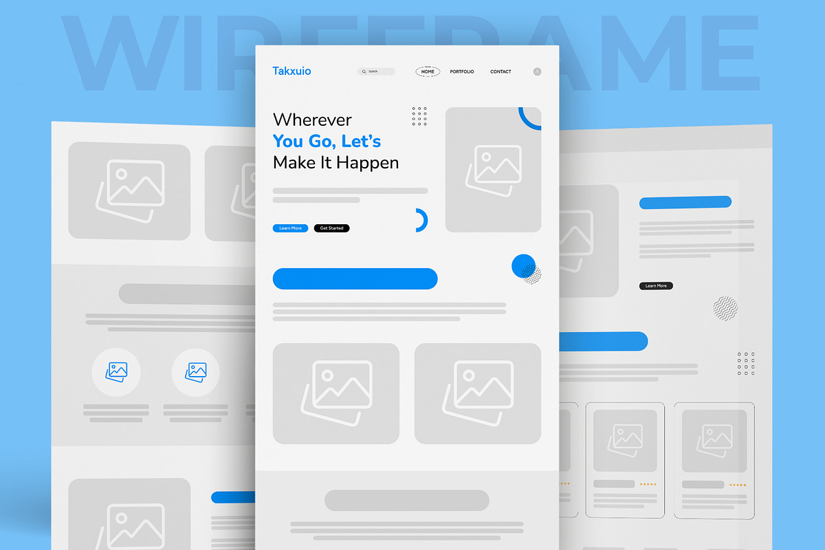 Wireframe Landing Page Layout, a Landing Page Template by ContestDesign (Photo 1 of 6)