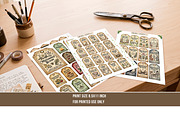 Seasonal Witch Tags Ephemera Sheet, a Decorative Illustration by Print Haven Mochi Vintage (Thumbnail 3 of 4)