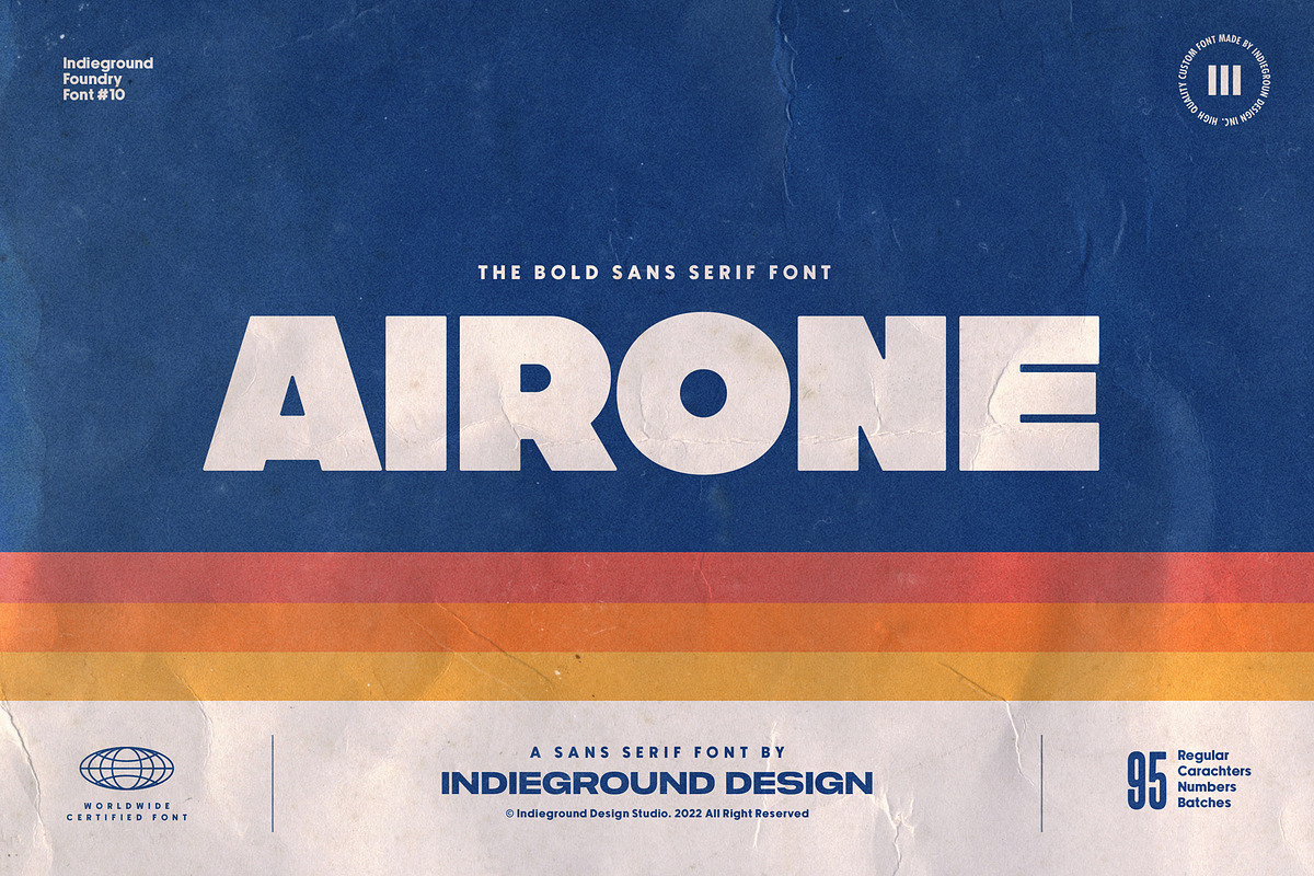 Airone Font, a Sans Serif Font by Indieground Design Inc. (Photo 1 of 8)
