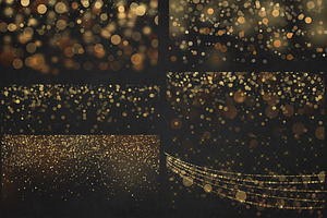 Gold Bokeh Overlays