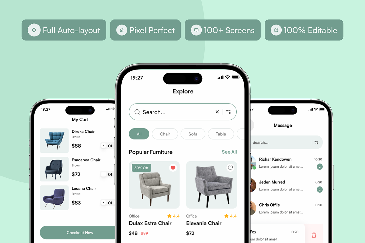 Pardex E-Commerce UI kit, an UI Kit Template by UiDex (Photo 2 of 6)