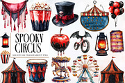 Spooky Circus Clipart, an Illustration by Designworld (Thumbnail 1 of 6)