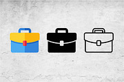 Briefcase Icons Set, an Outline Icon by Artonix (Thumbnail 2 of 2)