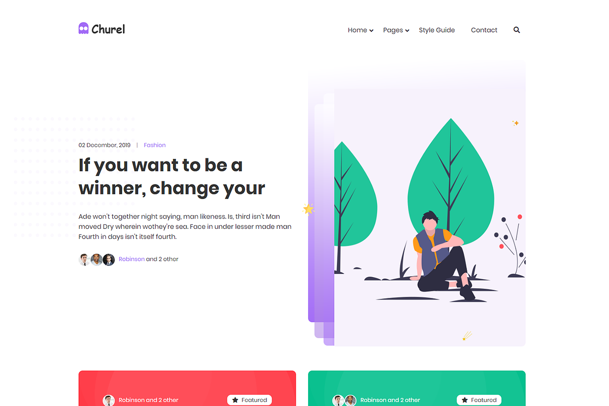 Churel - Responsive HTML Template, a Bootstrap Template by Themeix (Photo 1 of 4)
