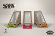 Sandwich Wedge Box Packaging Mockup, a Cups & Container Mockup by INCDesign (Thumbnail 9 of 10)