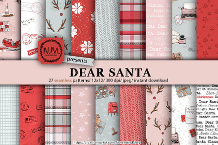 Christmas Dear Santa Seamless Paper