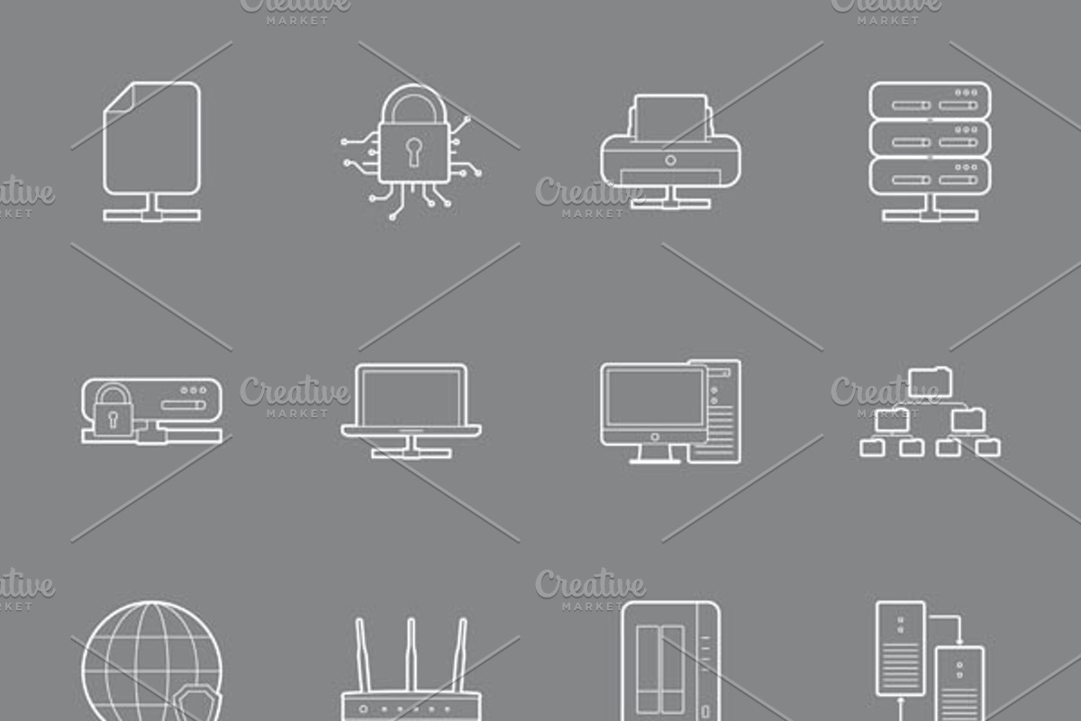 Computers and Networks icons set, an Icon by Equipoise