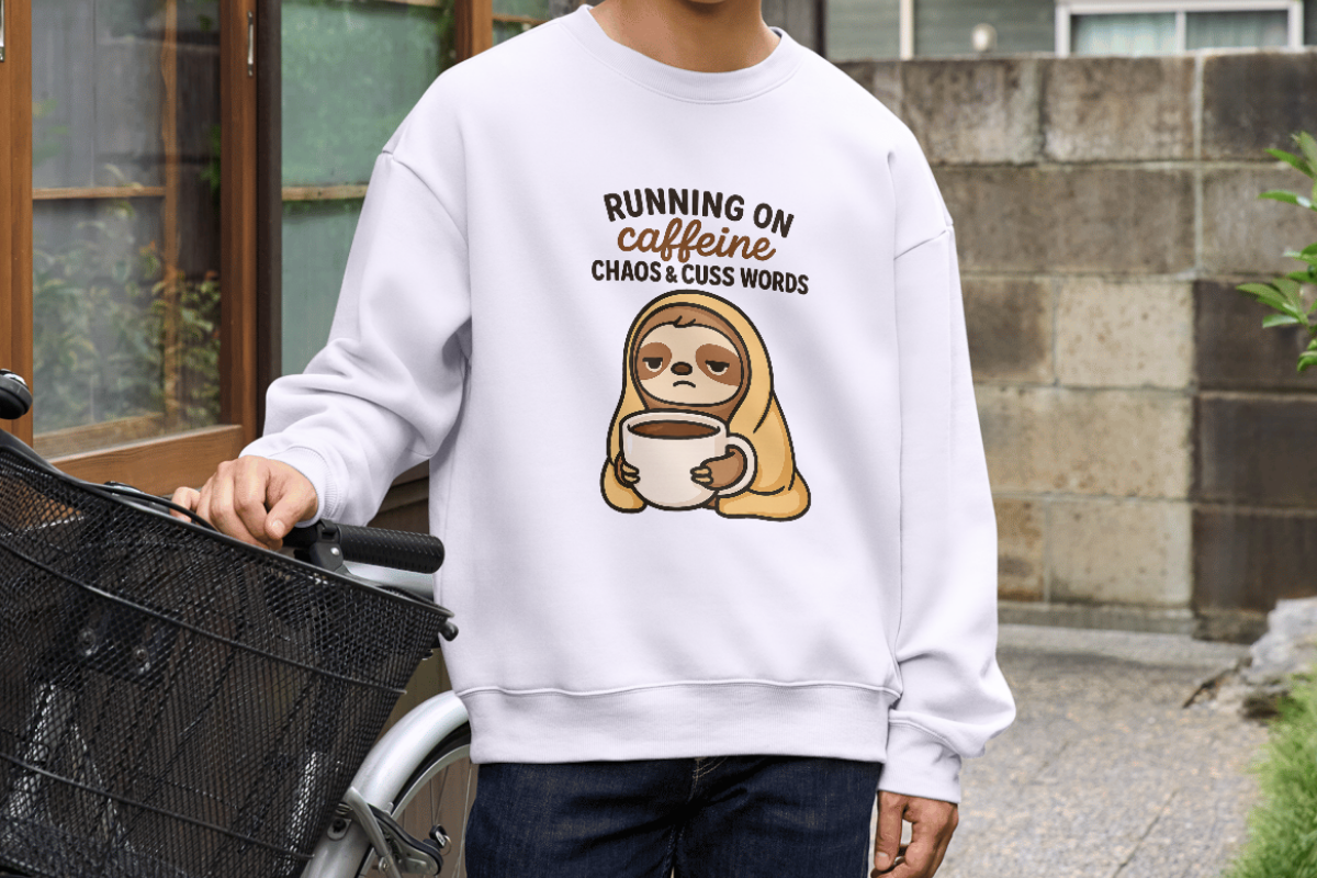 Funny Sarcastic Sloth Sublimation, an Animal Illustration by Smillyy Threads (Photo 5 of 6)
