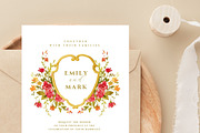 Gold vintage crest with red roses, a Decorative Illustration by AnnelyBlooms (Thumbnail 2 of 2)