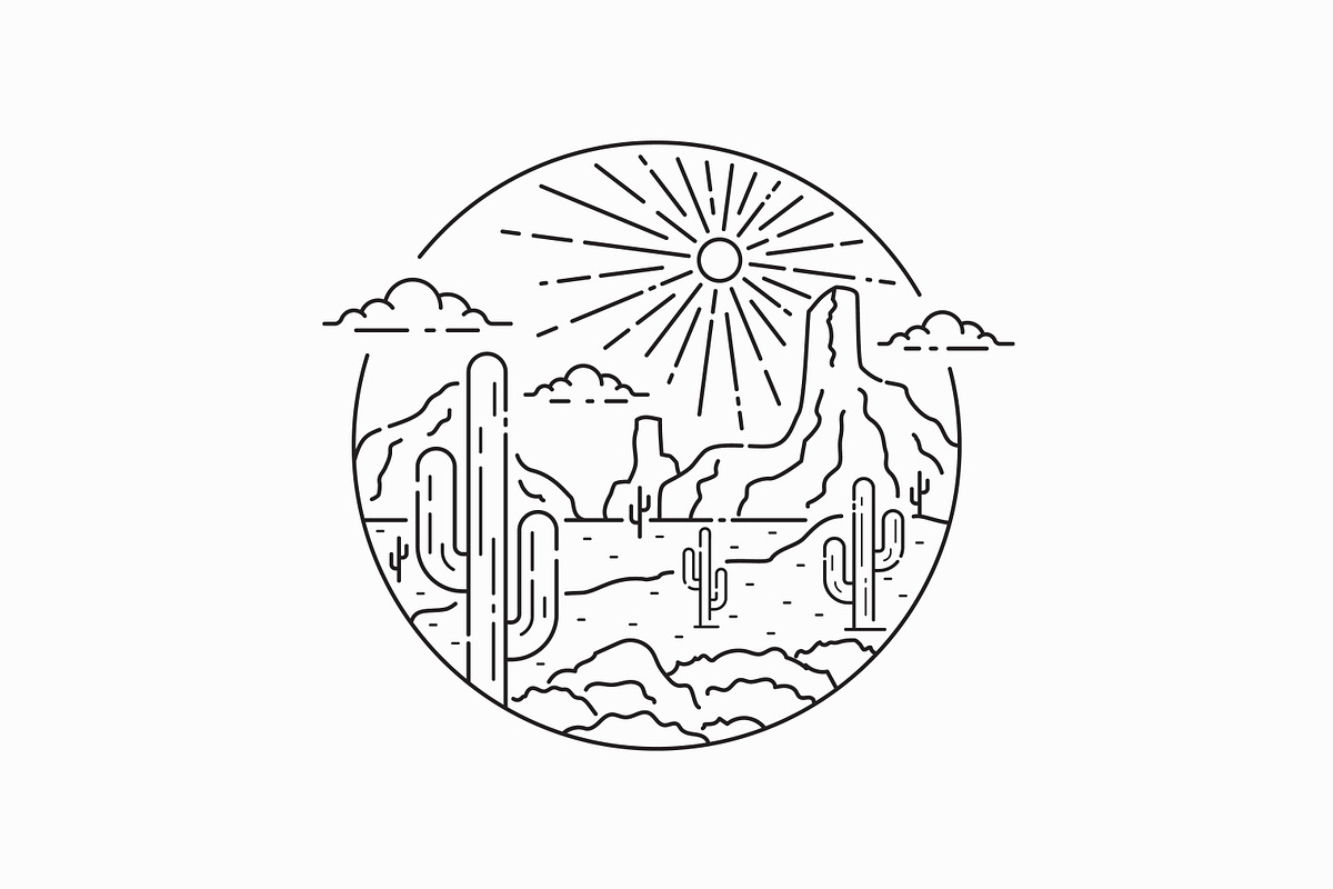West America Desert Arizona Logo, a Branding & Logo Template by Signatoro (Photo 2 of 2)