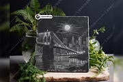 Brooklyn Bridge River NYC Landscape, a Background Graphic by LaseredNinja (Thumbnail 3 of 7)
