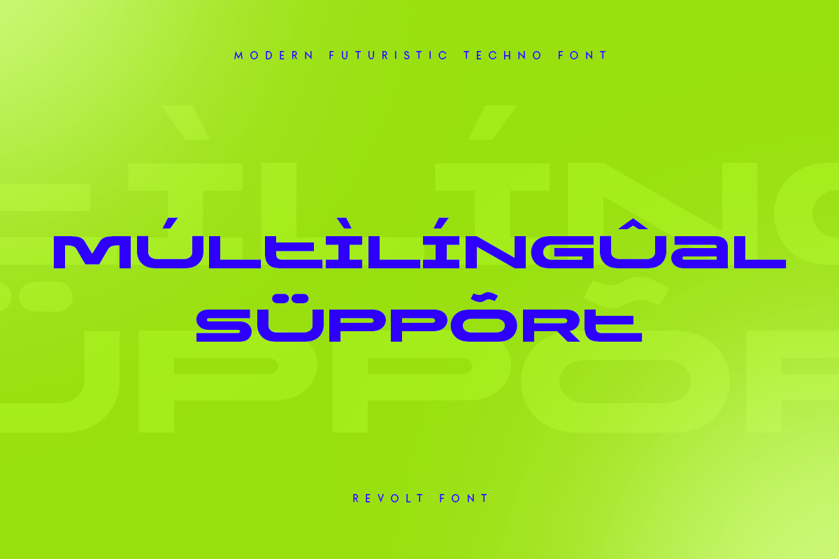 REVOLT - Neo Brutalism Techno Font, a Sans Serif Font by Hamz Studio (Photo 6 of 8)