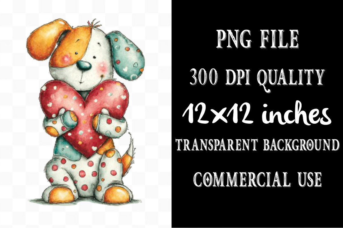 Valentine's Day Dogs Clipart, an Illustration by Designking (Photo 4 of 5)
