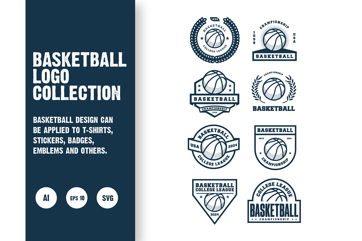 8 logo basketball BUNDEL, a Templates & Theme by grindstudio (Photo 1 of 3)