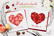 Floral watercolor rose petals, an Illustration by MiraEl Art (Thumbnail 5 of 8)