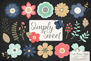 Modern Chic Flowers Clipart, an Illustration by Amanda Ilkov (Thumbnail 2 of 4)