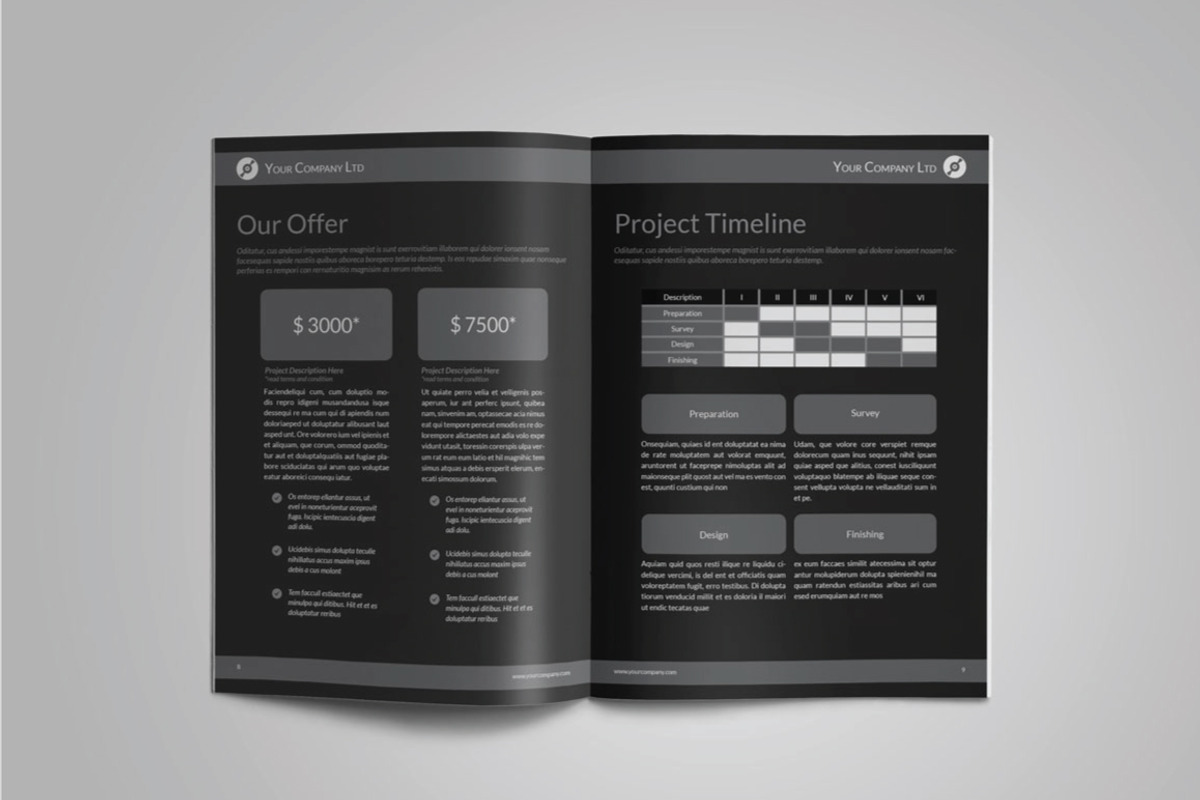 Company Business Proposal, a Stationery Template by voryu (Photo 4 of 5)