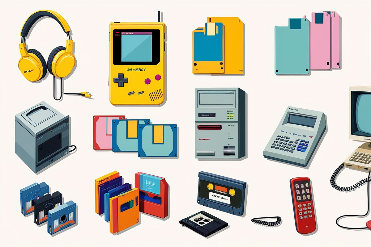24 PNG 90s Retro Tech Icons Pack, a Background Graphic by adenpinkstore (Photo 6 of 6)