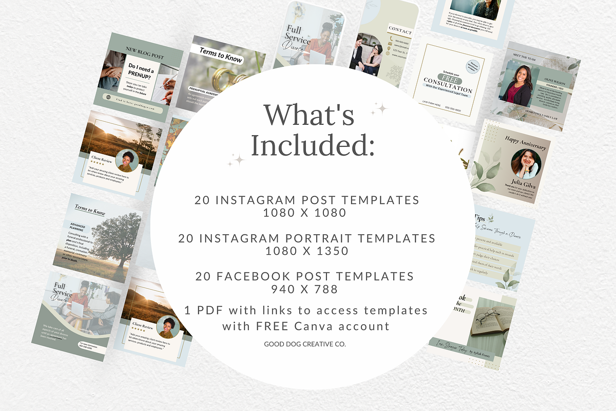 Facebook Templates Divorce Attorney, a Social Media Template by gooddogcreativeco (Photo 2 of 10)