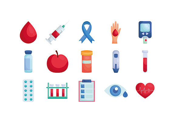Diabetes Awareness Illustration Set preview 2