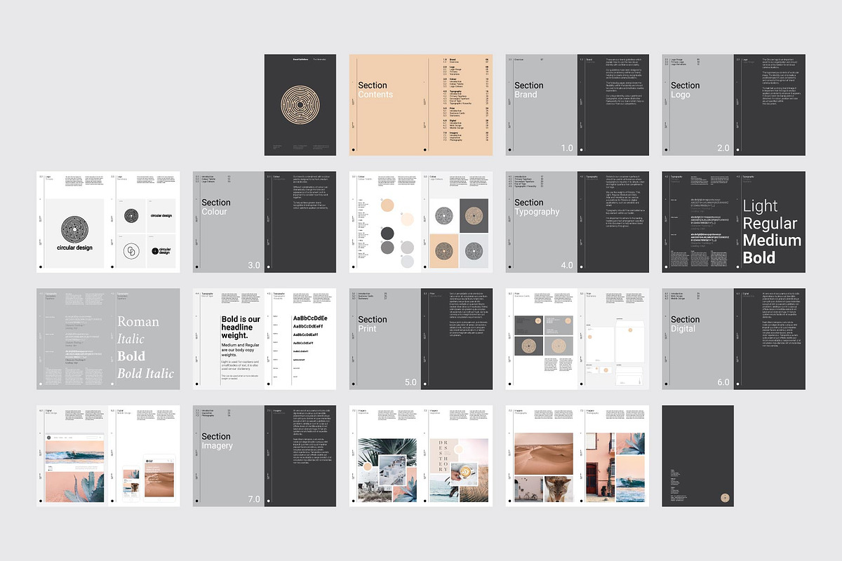 THE MINIMALIST / Brand Guidelines, a Brochure Template by Circular (Photo 8 of 8)