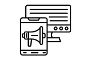 Device Line Icon, an Outline Icon by Pexelpy (Thumbnail 1 of 2)