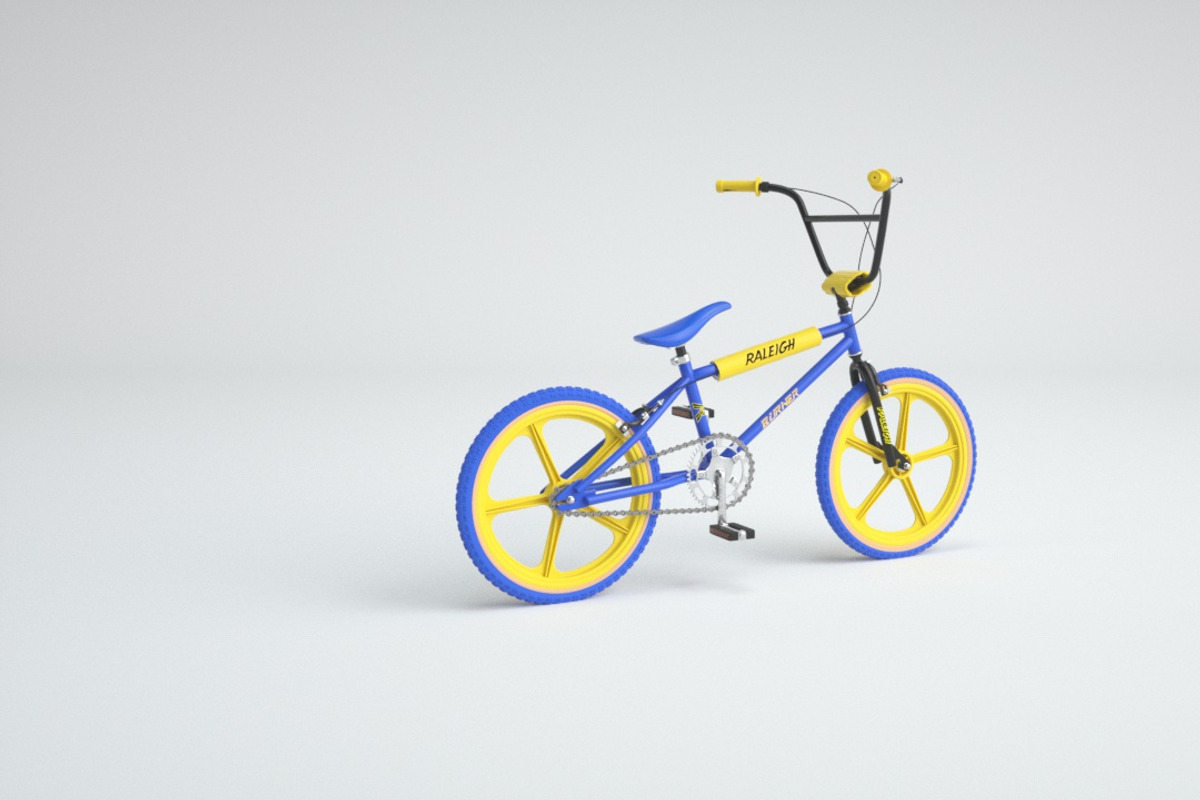 1980s Raleigh Burner BMX Bicycle, a Cars & Vehicle 3D Model by 3DTreatment (Photo 12 of 25)