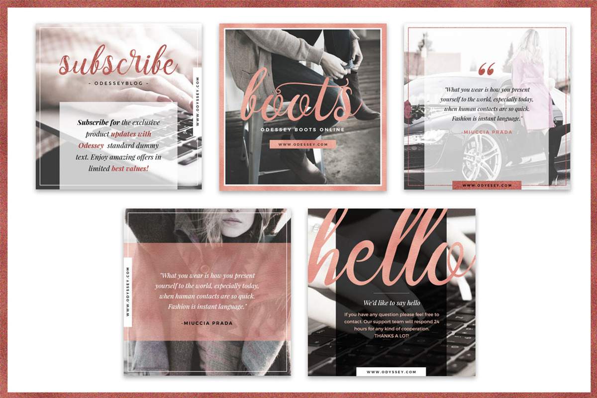 ODYSSEY Social Media Pack, a Social Media Template by Typography Prime (Photo 5 of 10)
