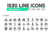 1530 UNIQUE LINE ICONS, an Outline Icon by eucalyp (Thumbnail 4 of 9)