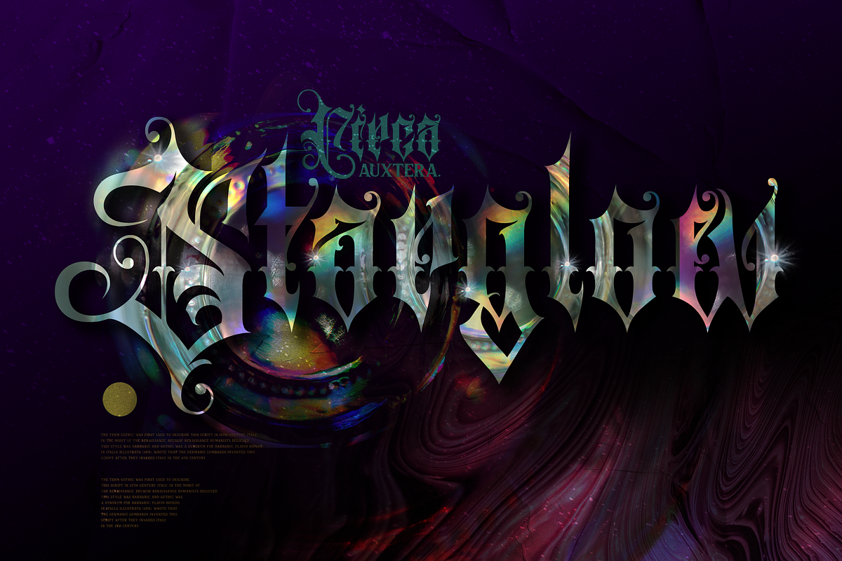 Auxtera Circa, a Blackletter Font by ilhamtaro (Photo 3 of 10)