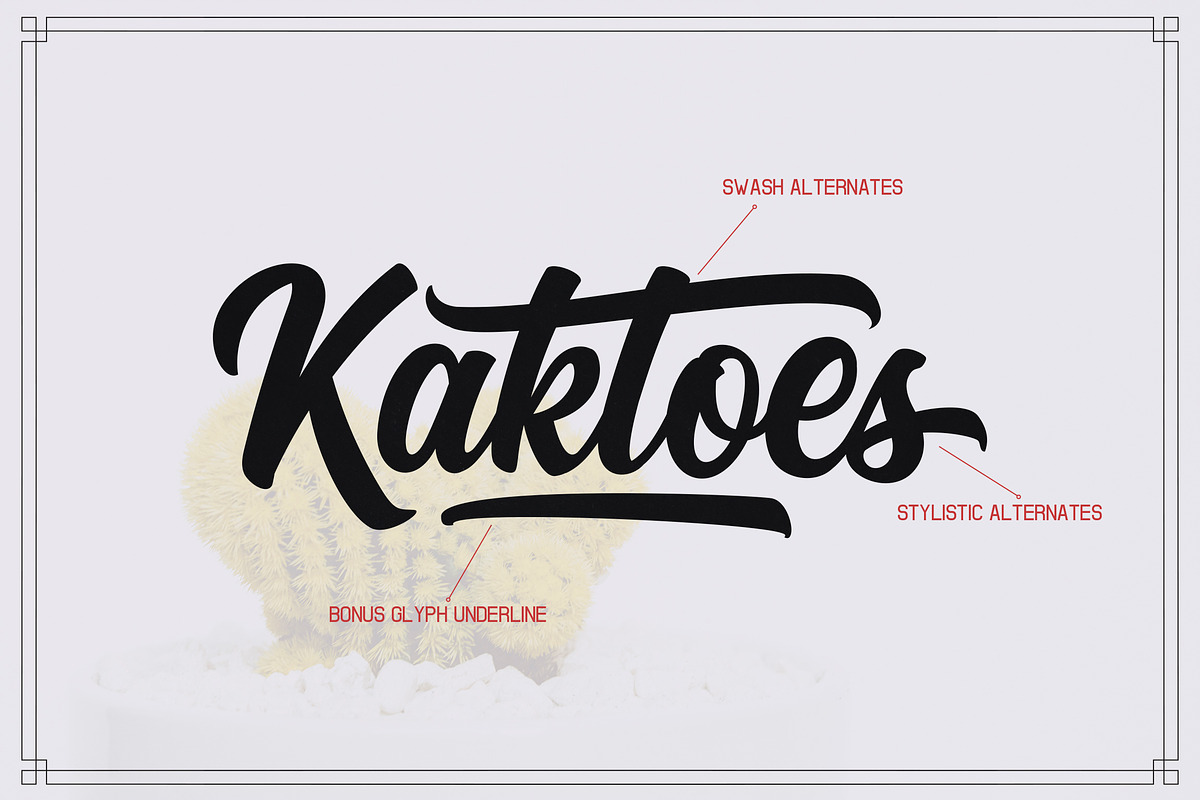 Kaktoes Script Font preview 2