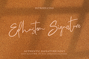 Edhustem - Authentic Signature, a Script Font by tebaltipislab (Thumbnail 1 of 12)