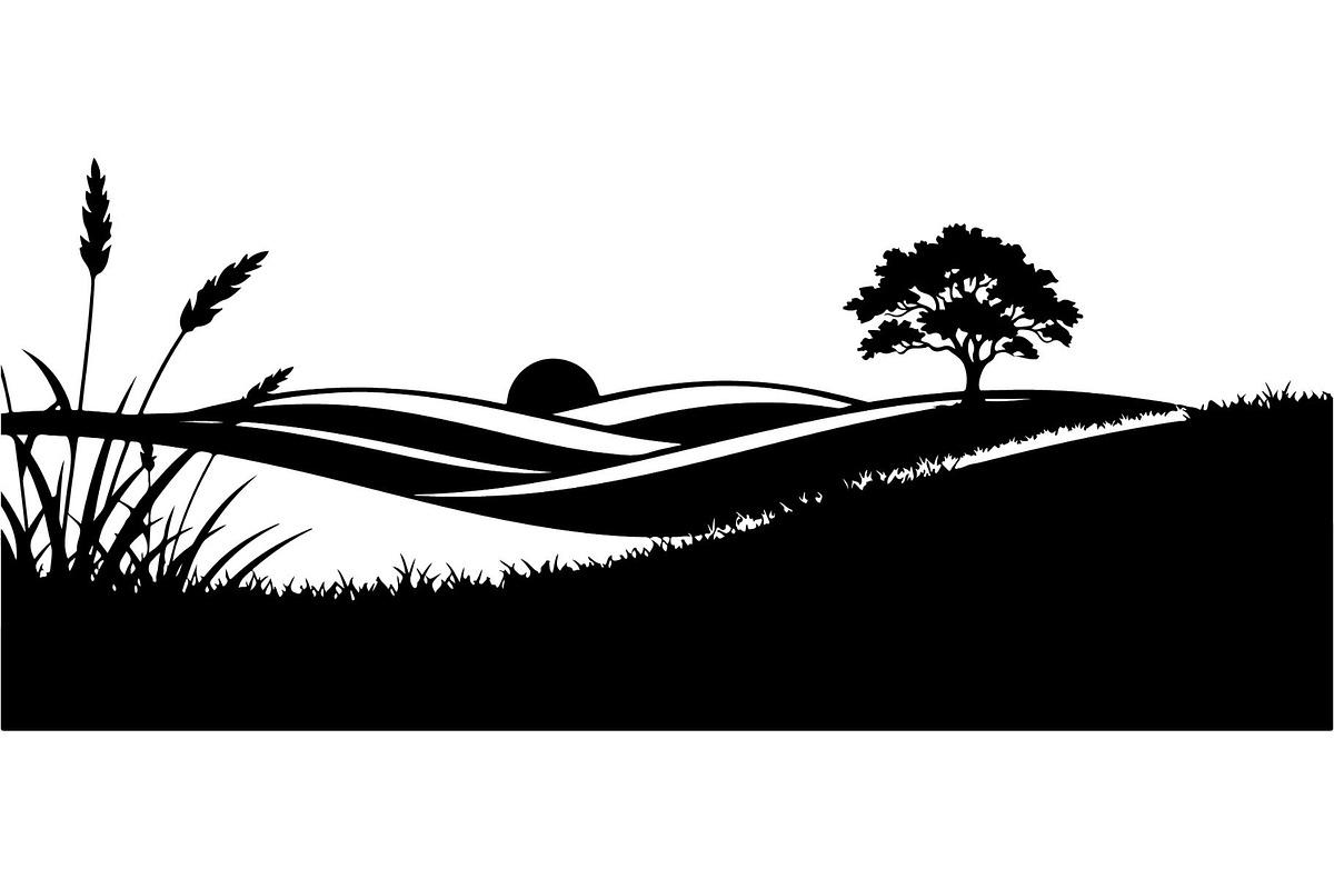 Minimal Landscape Silhouette, an Object Graphic by Designer_Momina (Photo 13 of 19)